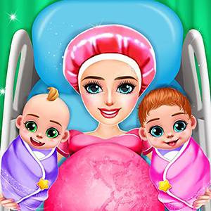 Pregnant Mom And Twin Baby Care Nursery Game